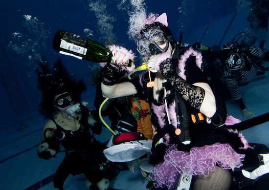 Underwater New Year party