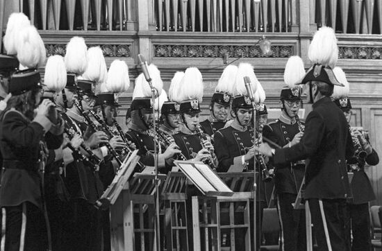 Performance of Austrian brass band