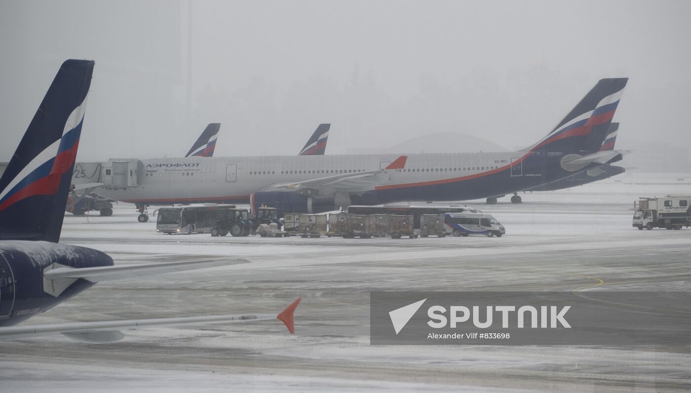 Flights delayed at Sheremetyevo International Airport
