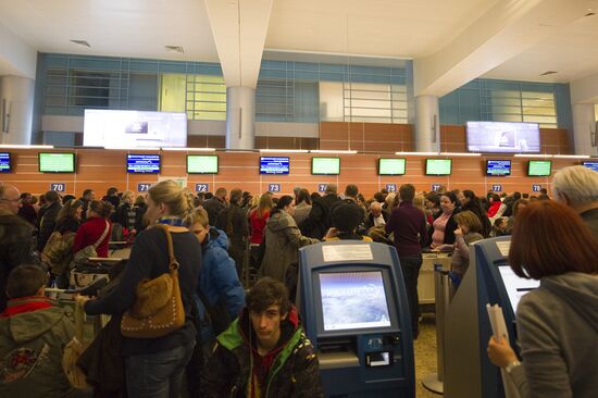 Flights delayed at Sheremetyevo International Airport