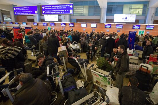 Flights delayed at Sheremetyevo International Airport