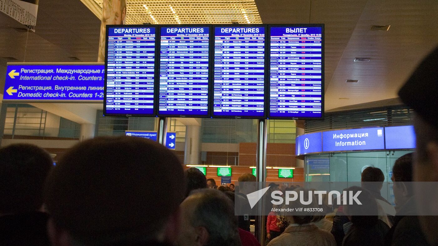 Flights delayed at Sheremetyevo International Airport