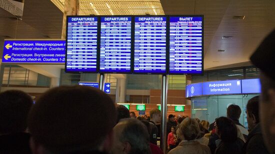 Flights delayed at Sheremetyevo International Airport