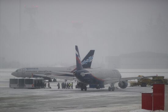 Flights delayed at Sheremetyevo International Airport