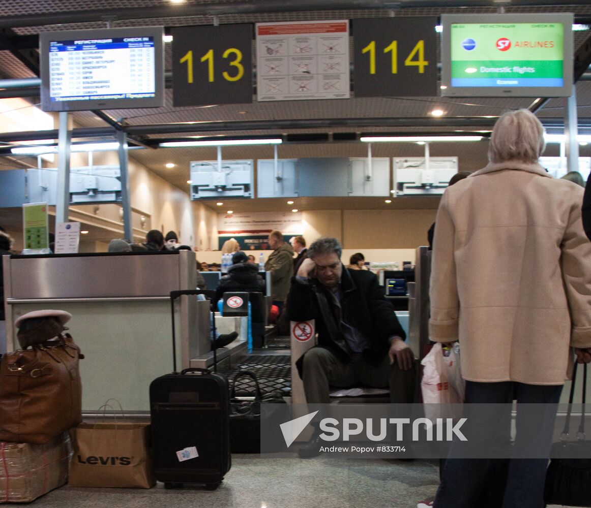Flights delayed at Domodedovo International Airport