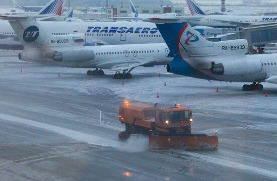Flights delayed at Domodedovo airport