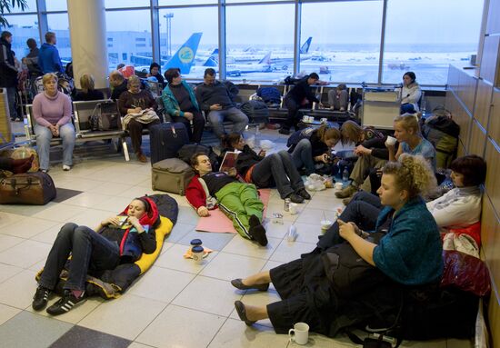 Flights delayed at Domodedovo International Airport