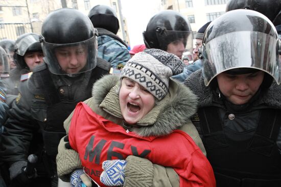 Rally in front of Moscow's Khamovniki district court
