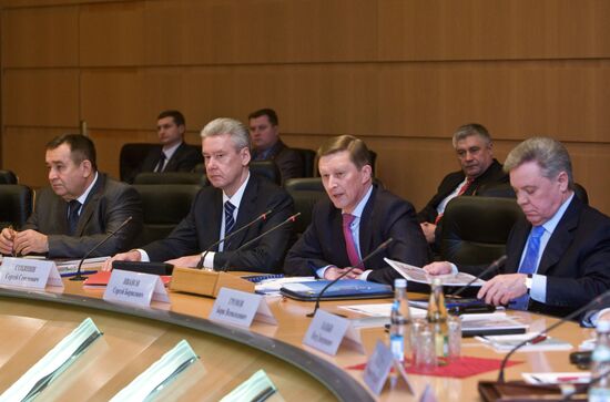 Sergei Sobyanin at meeting of government commission