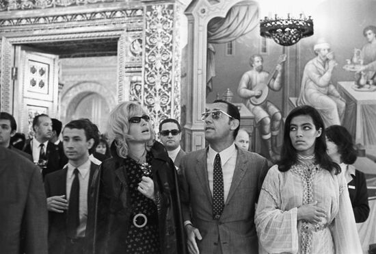 Monica Vitti, Alberto Sordi and Layla Shen