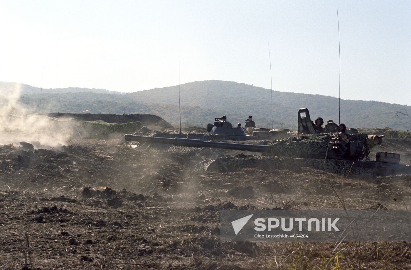 Fire at the militants' positions