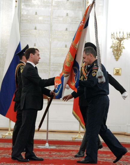 Ceremony to present Emergencies Ministry Banner at the Kremlin