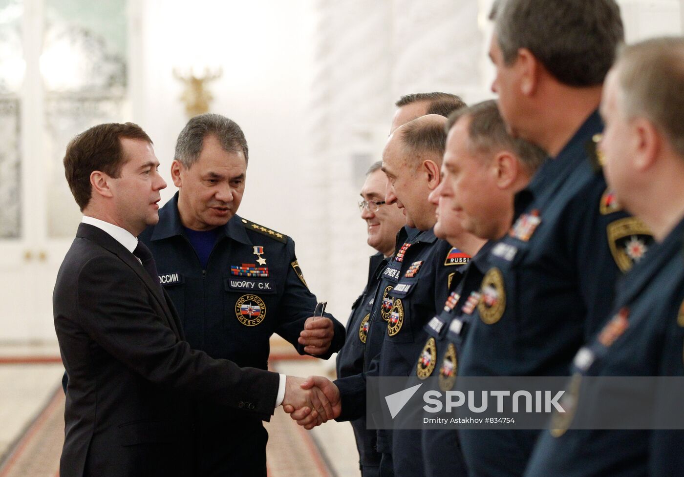 Ceremony to present Emergencies Ministry Banner at the Kremlin