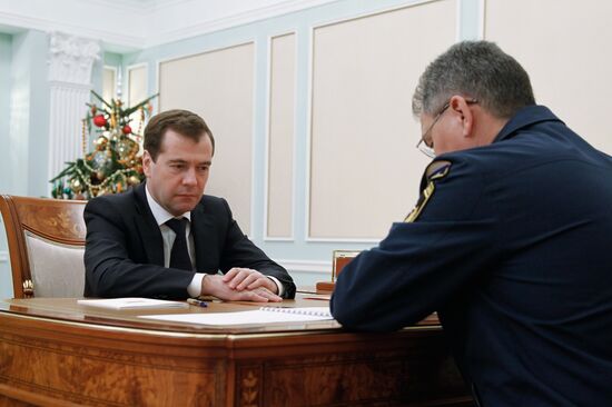 Dmitry Medvedev meets with Sergei Shoigu