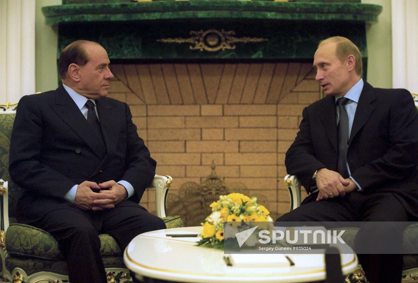 Vladimir Putin and Silvio Berlusconi