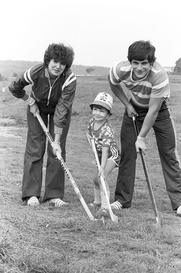 Sergei Makarov and his family