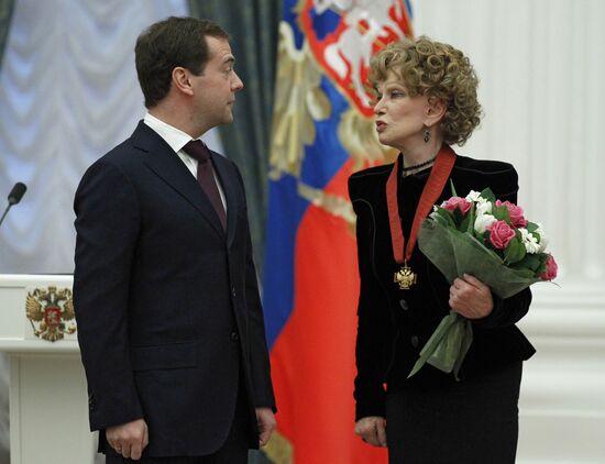 Dmitry Medvedev presents state awards in the Kremlin