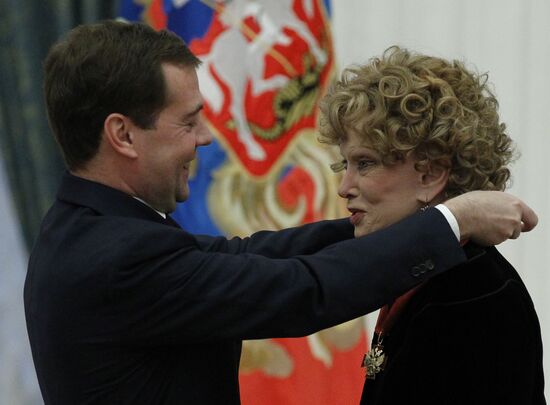 Dmitry Medvedev presents state awards in the Kremlin