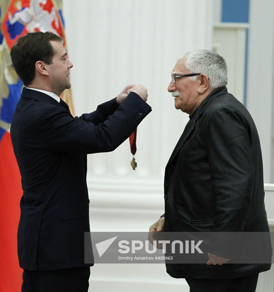 Dmitry Medvedev presents state awards in the Kremlin
