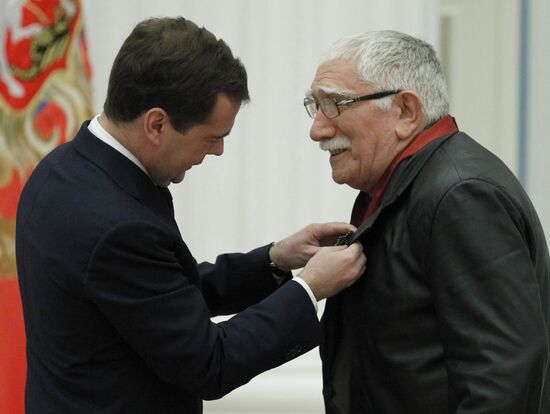 Dmitry Medvedev presents state awards in the Kremlin