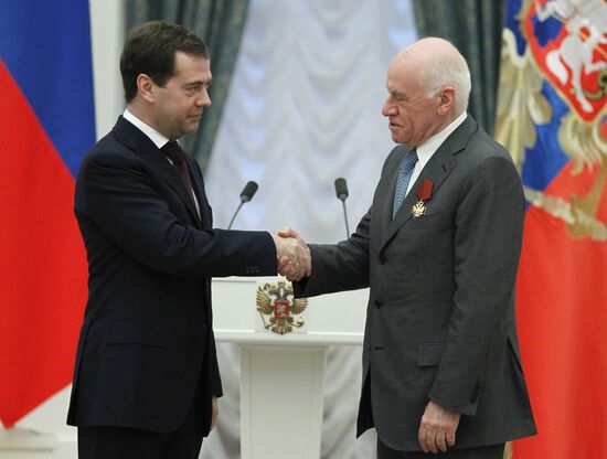 Dmitry Medvedev presents state awards in the Kremlin