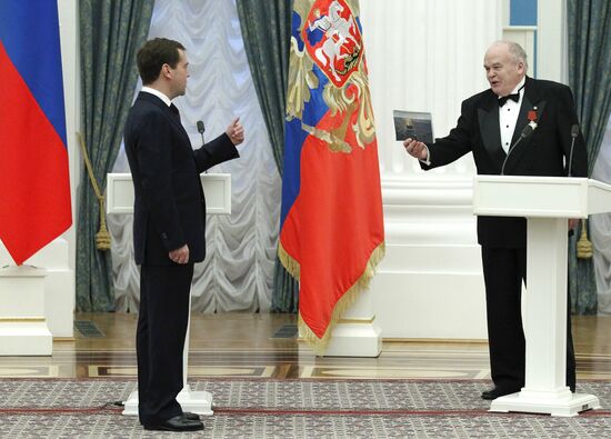 Dmitry Medvedev presents state awards in the Kremlin