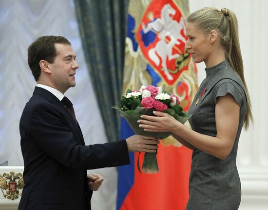 Dmitry Medvedev presents state awards in the Kremlin