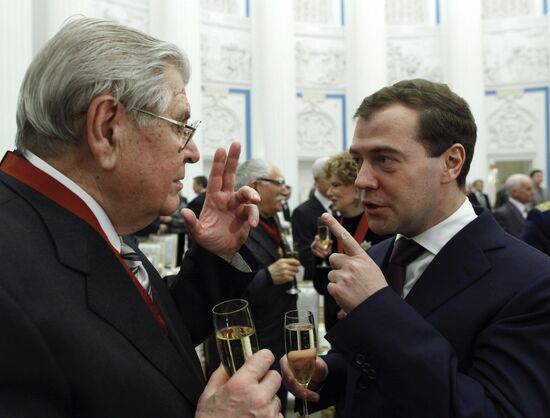 Dmitry Medvedev presents state awards in the Kremlin