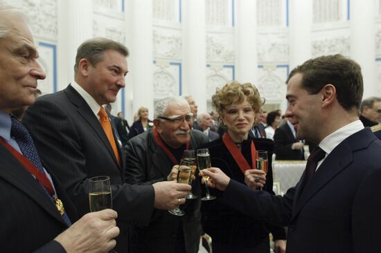 Dmitry Medvedev presents state awards in the Kremlin