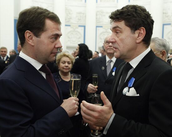 Dmitry Medvedev presents state awards in the Kremlin