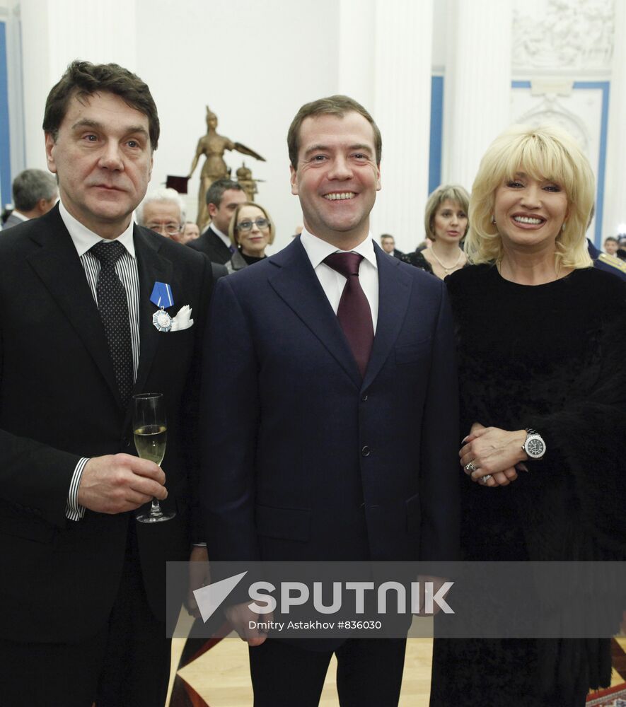 Dmitry Medvedev presents state awards in the Kremlin