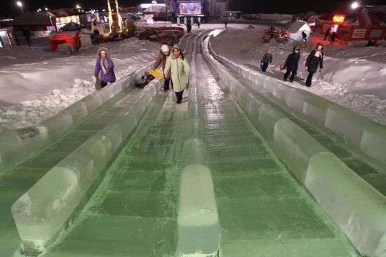 Opening new ice city in Novosibirsk