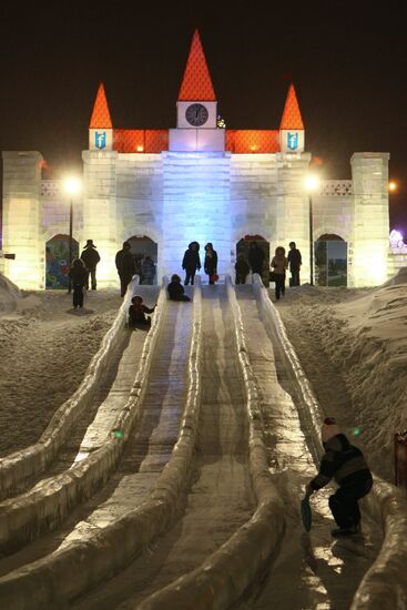 Opening new ice city in Novosibirsk