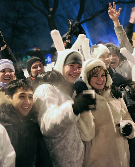 New Year celebration in St.Petersburg