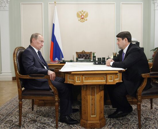 Vladimir Putin meets with Igor Levitin