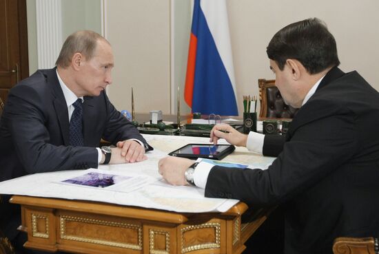 Vladimir Putin meets with Igor Levitin