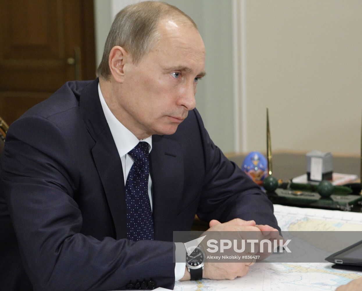 Vladimir Putin meets with Igor Levitin