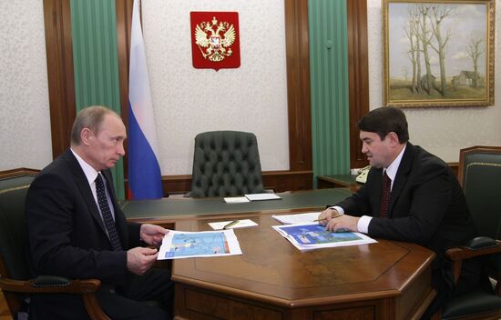 Vladimir Putin meets Igor Levitin