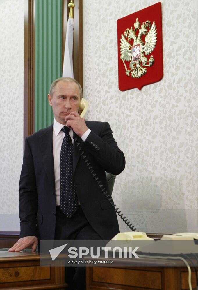 Vladimir Putin meets Igor Levitin