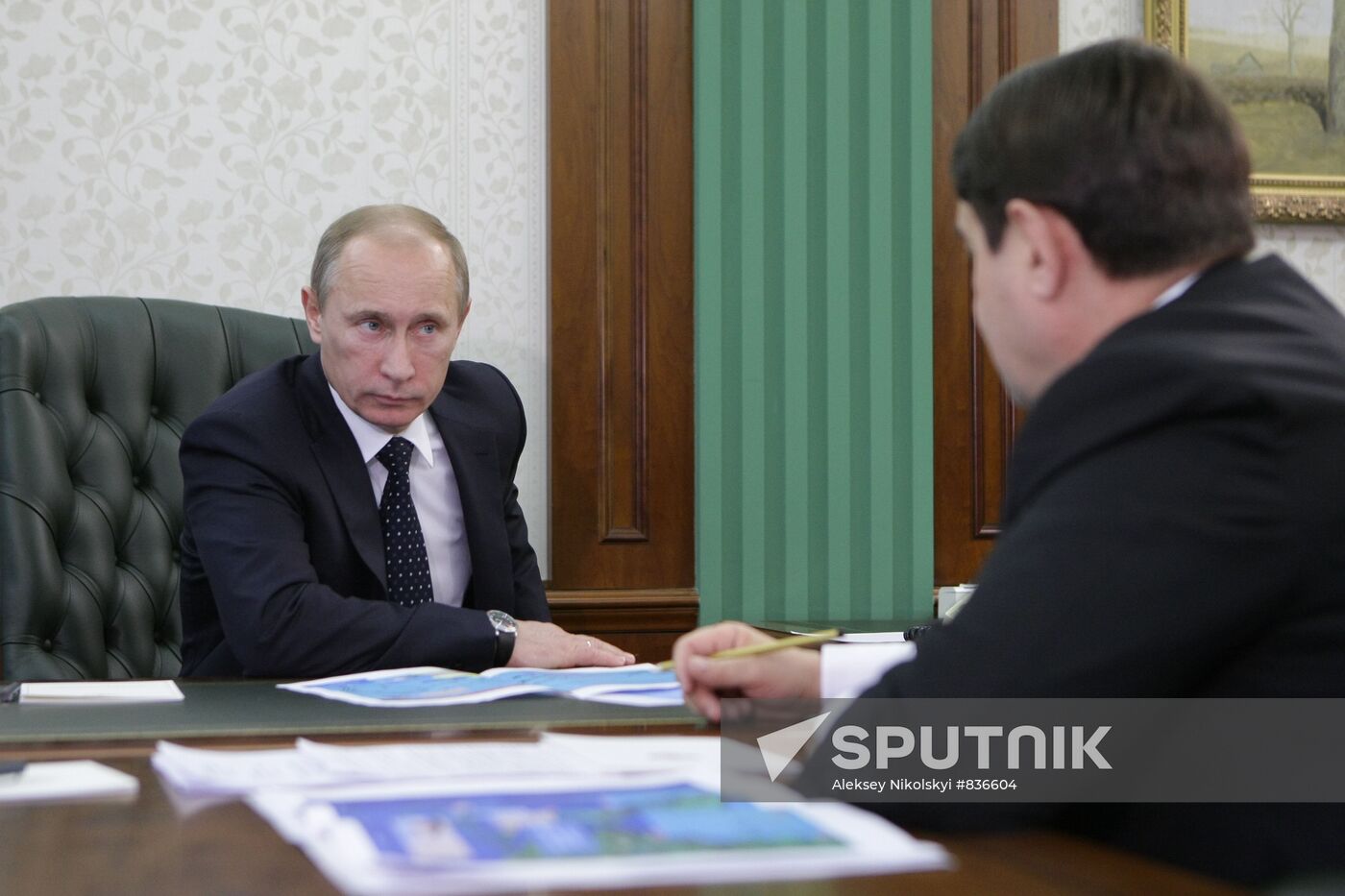 Vladimir Putin meets Igor Levitin