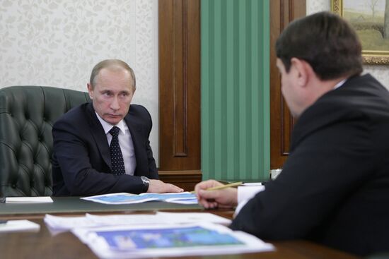 Vladimir Putin meets Igor Levitin