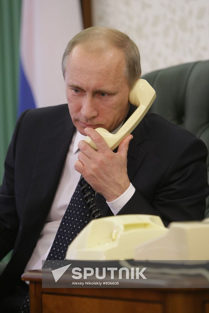 Vladimir Putin meets Igor Levitin