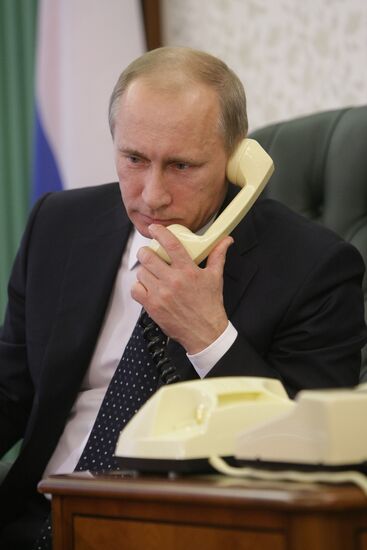 Vladimir Putin meets Igor Levitin