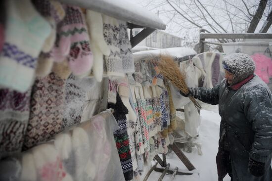 Roadside stands in Ryazan Region