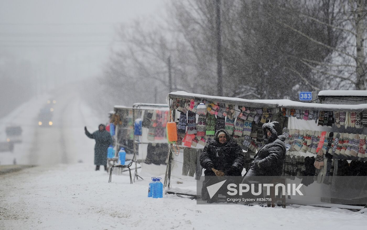Roadside stands in Ryazan Region
