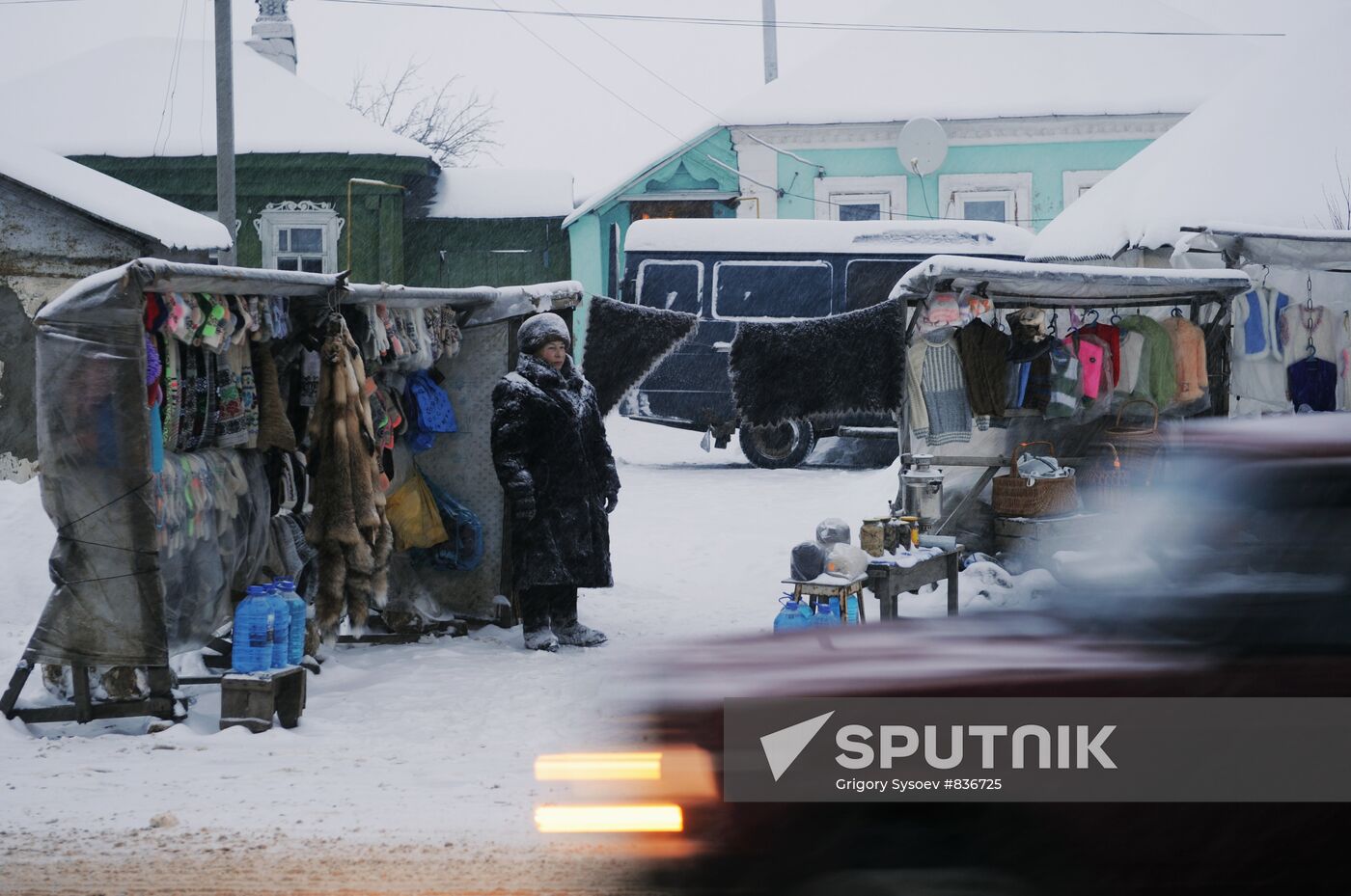 Roadside stands in Ryazan Region