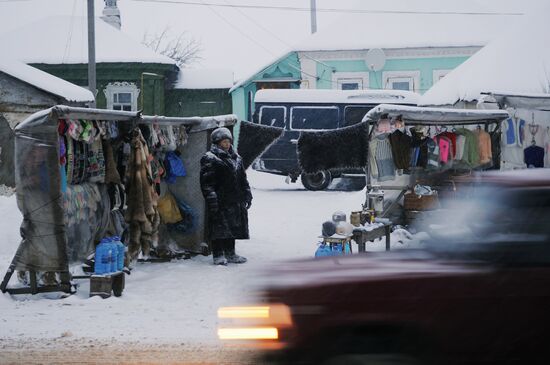 Roadside stands in Ryazan Region
