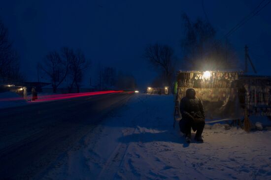 Roadside stands in Ryazan Region