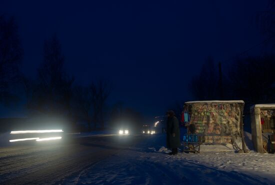 Roadside stands in Ryazan Region