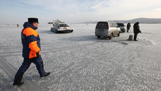 State inspection of Amur Bay during ice fishing season
